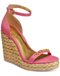 Donna Karan - Yulissa Embellished Ankle-strap Espadrille Wedge Sandals - Lyst