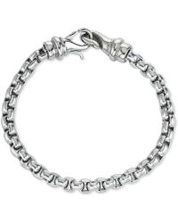 Macy's Linked Bracelet In Stainless Steel, Created For - Metallic