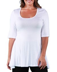 24seven Comfort Apparel - Plus Size Tunic Top - Lyst