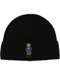 Polo Ralph Lauren - Solid Denim Bear Beanie - Lyst