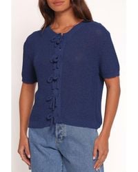 Petal & Pup - Gemma Short Sleeve Bow Cardigan - Lyst