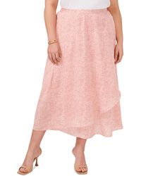 Vince Camuto - Plus Size High-low Crossover Midi Skirt - Lyst