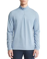 Calvin Klein - Tech Pique Quarter-zip Sweater - Lyst