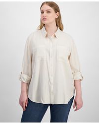 Calvin Klein - Trendy Plus Size Utility Shirt - Lyst