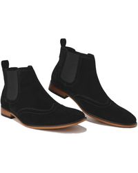 Gino Vitale - Slip On Wing Tip Chelsea Boots - Lyst