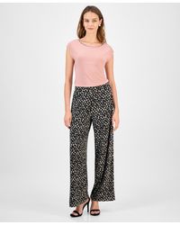 Kasper - Mid-rise Wide-leg Pull-on Pants - Lyst