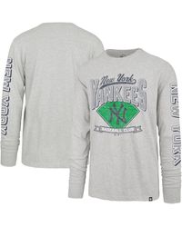 '47 - New York Yankees Big Tall Distressed Franklin Long Sleeve T-shirt - Lyst
