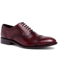 Anthony Veer - Ford Quarter Brogue Oxford Leather Sole Lace-up Dress Shoe - Lyst