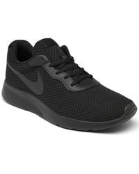 Nike Tanjun Casual Sneakers From Finish Line - Black