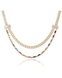BCBGeneration - Bcbg Generation Double Layer Multicolor Necklace - Lyst