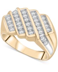 Macy's - Diamond Diagonal Multi-row Ring (1 Ct. T.w - Lyst