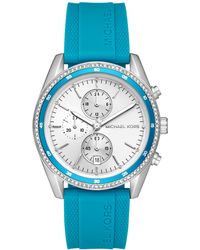 Michael Kors - Hadyn Chronograph Silicone Watch 42mm - Lyst