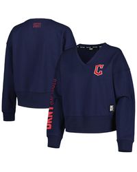 DKNY - Sport Cleveland Guardians Lily V-neck Pullover Sweatshirt - Lyst