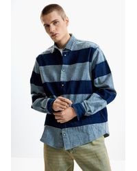 Desigual - Striped Denim Shirt, Cotton - Lyst