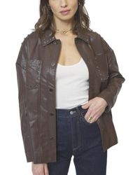Central Park West - Jay Studded Leather Shacket - Lyst