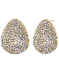 By Adina Eden - Pave Puffy On The Ear Stud Earring - Lyst