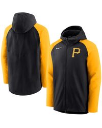 Nike - Black And Gold Pittsburgh Pirates Authentic Collection Full-zip Hoodie Performance Jacket - Lyst