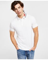Guess - Embroidered Floral Short-sleeve Polo Shirt - Lyst