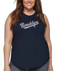 LA Pop Art - Plus Size Brooklyn Word Art Tank Top - Lyst