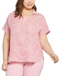 NYDJ - Plus Size Becky Short Sleeved Blouse - Lyst
