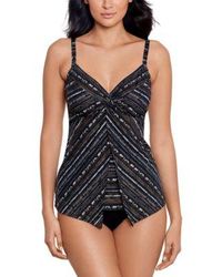 Miraclesuit - Knot Front Tankini Top Tummy Control Bottoms - Lyst