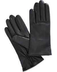 Charter Club Cashmere Lined Leather Tech Gloves, Only At Macy's - Black