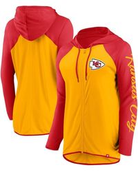 Fanatics - Gold/red Kansas City Chiefs Script Full-zip Hoodie - Lyst