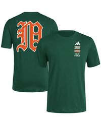 adidas - Distressed Miami Hurricanes Reverse Retro Baseball 2 Hit T-shirt - Lyst