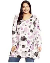 Avenue - Plus Size Leisure Button Tunic - Lyst