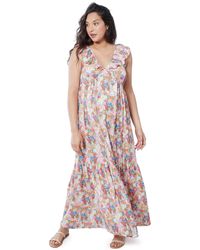 Ingrid & Isabel - Ingrid + Isabel Maternity Ruffle Sleeve Tiered Maxi Dress - Lyst