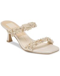 Dolce Vita - Genora Rhinestone Double-band Low-heel Dress Sandals - Lyst