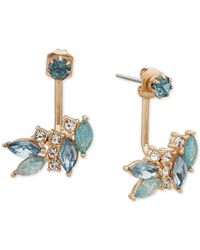 Lonna & Lilly - Gold-tone Cubic Zirconia & Crackled Stone Front-to-back Earrings - Lyst