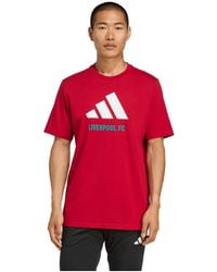 adidas - Liverpool Three-stripes Wordmark T-shirt - Lyst