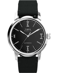 Timex - Mechanical Automatic Leather Strap Watch - Lyst