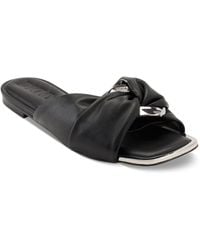 DKNY - Doretta Square Toe Slide Sandals - Lyst