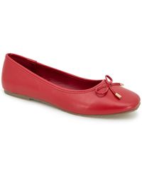 Kenneth Cole - Faux Leather Slip On Ballet Flats - Lyst