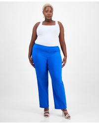 INC International Concepts - Plus Size Mid-rise Pull-on Straight-leg Pants - Lyst