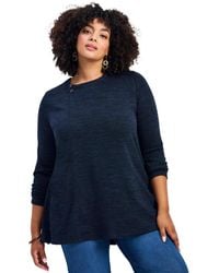 Avenue - Ruby Button Detail Hacci Top - Lyst