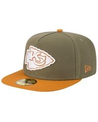 KTZ - Olive/brown Kansas City Chiefs Color Pack A-frame 59fifty Fitted Hat - Lyst