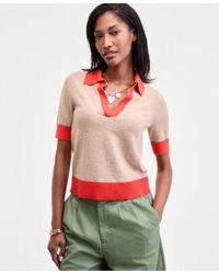 On 34th - Colorblocked Polo Short Sleeve Sweater Xxs 3x Macys Exclusive - Lyst