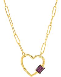 Macy's - Lab-grown Pink Sapphire Cylindrical Cluster 18" Pendant Necklace (1/3 Ct. T.w. - Lyst