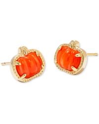 Kendra Scott - Gold-tone Pumpkin Stud Earrings - Lyst