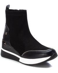 Xti - Suede Wedge Booties By - Lyst