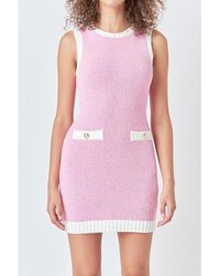 Endless Rose - Crochet Knit Mini Dress - Lyst