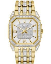 Bulova - Crystal Octava Stainless Steel Bracelet Watch 40mm - Lyst