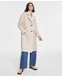 BCBGMAXAZRIA - Single-breasted Faux-shearling Coat - Lyst
