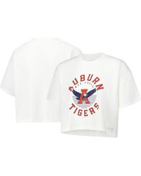 Under Armour - Auburn Tigers Iconic Heavyweight Soft Boxy Cropped T-shirt - Lyst