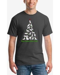 LA Pop Art - Here Comes Santa Paws Word Art T-shirt - Lyst