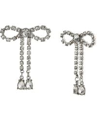 Steve Madden - Faux Stone Rhinestone Bow Earrings - Lyst