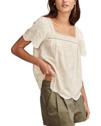 Lucky Brand - Embroidered Flutter-sleeve Top - Lyst